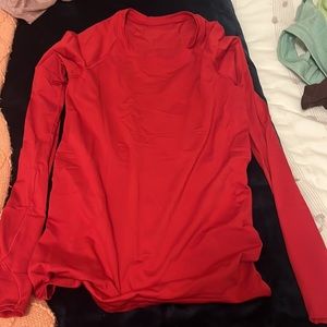 lululemon red swiftly tech long sleeve